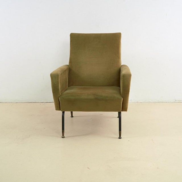 50s - 60s fabric armchair height: 89 width: 71 depth: 68 seat height: 42 additional information style: vintage production...