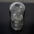 Folk Art Clear Glass Sculptural Skull Vase For Sale - Image 3 of 6