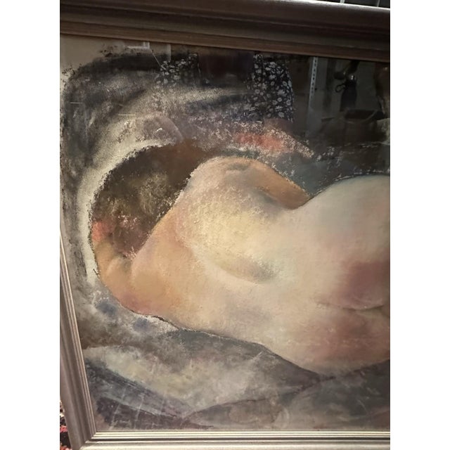 Ludwig Plaueln, Nude, 1947, Nude, Figurative Composition, Oil Painting on Canvas, Framed For Sale - Image 10 of 13