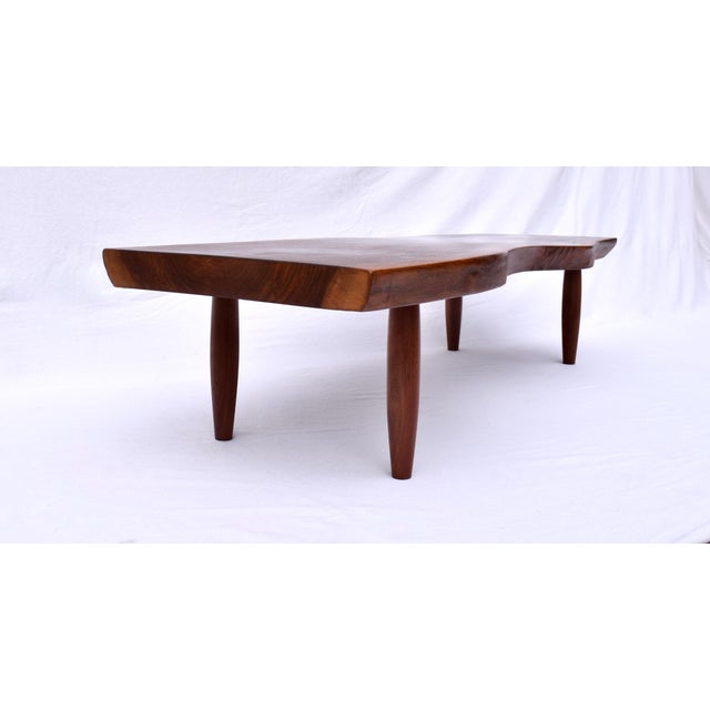 Mid-Century Modern Handcrafted Black Walnut Cocktail Table After Phillip Lloyd Powell, 1950s For Sale - Image 3 of 13