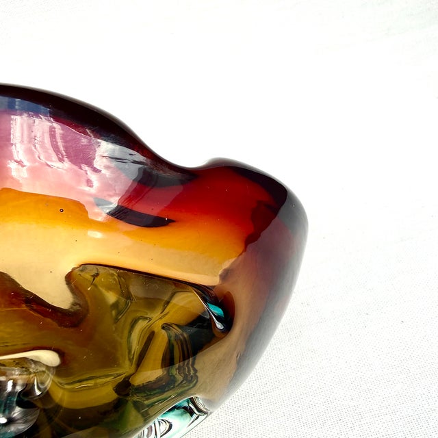 Mid-Century Modern Vintage Murano Glass Ashtray, 1970s For Sale - Image 3 of 11