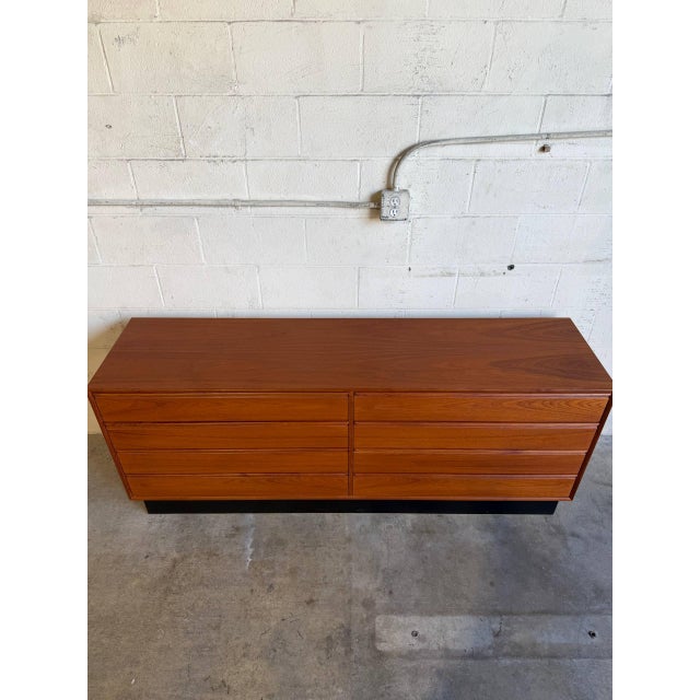 Wood Teak Westnofa Dresser 8 Drawer Mid-Century Modern Norway 1970s For Sale - Image 7 of 10