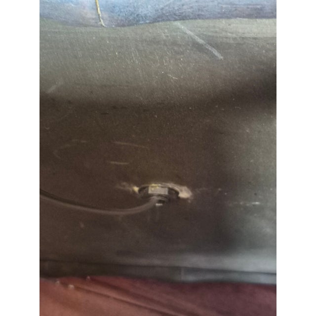 Late 20th Century Faux Bamboo Fruitwood Burlwood Canterbury Style End Table Floor Lamp W/Shade For Sale - Image 10 of 11