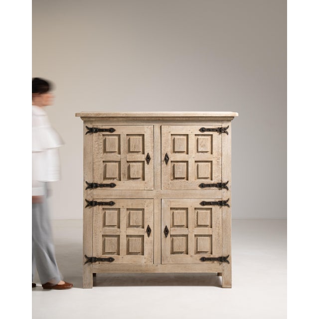 1970s Brutalist Oak Buffet For Sale - Image 11 of 15