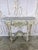 French Louis XVI Painted Gesso & Giltwood Console Table With Shaped Marble Top For Sale In Los Angeles - Image 6 of 16