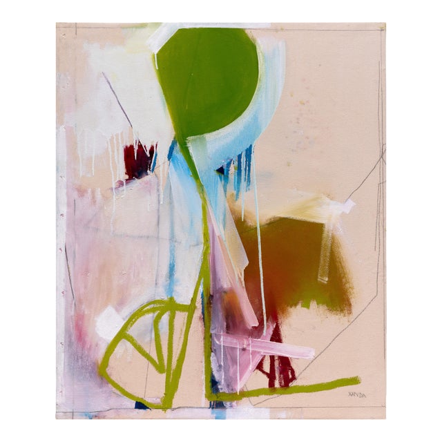 Contemporary Abstract Oil and Graphite on Canvas "Athena" by Xanda McCagg For Sale