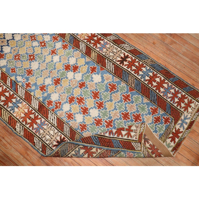 Red Zabihi Collection Late 19h Century Caucasian Shirvan Rug For Sale - Image 8 of 9