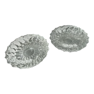 1970s Crystal Ashtrays - a Pair