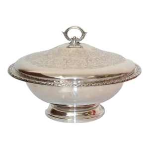 Victorian W M Rogers Ornate Silver Plate Tureen Serveware Oneida Silversmith Tableware