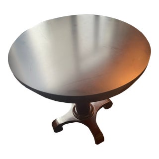 Round Pedestal Bistro Table Walnut For Sale