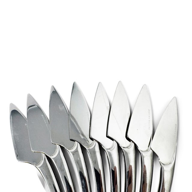 Silver Instrumenta Stainless Steel Flatware by Lino Sabattini for Zani & Zani - Service for 8 For Sale - Image 8 of 9
