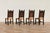 Tan Set of 6 Spanish Revival Carved Wood & Tan Leather Dining Chairs For Sale - Image 8 of 18