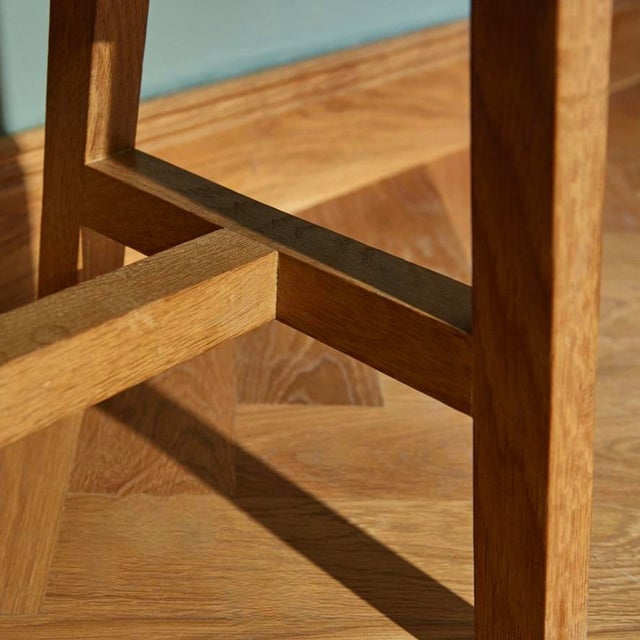 1960s Mid-Century Modern Oak Stool by Guillerme & Chambron for Votre Maison, 1960s For Sale - Image 5 of 8