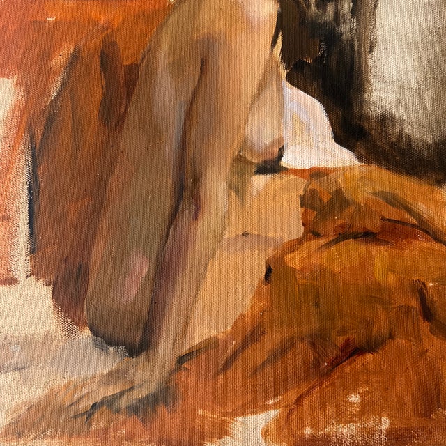 Figurative Vintage Soviet-Era Portrait of a Lady “Tanya” by A. Zuyev, Made in 1981 For Sale - Image 3 of 12