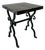 Antique Spanish Marble Top Wrought Iron Side Table. For Sale