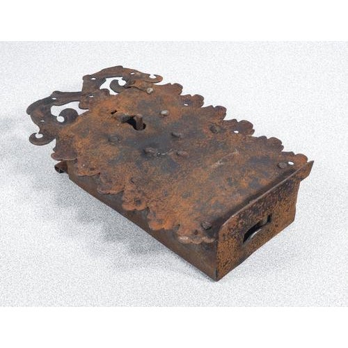 Ancient Lock with Iron Key, 1800s For Sale - Image 17 of 18