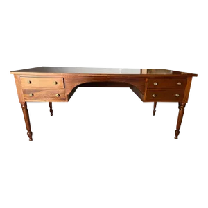 19th Century Antique Regency Style Solid Mahogany Library Table Desk.