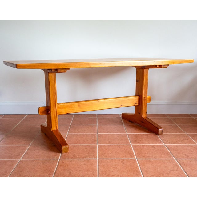 Mid-Century Modern Refectory Pine Dining Table in Blonde by Trestle R. Nance, 1960s For Sale - Image 13 of 18