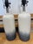 1990s Pair of Mid-Mod Style Pottery Lamps For Sale - Image 5 of 5
