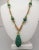 1960s 1960s Vintage Crown Trifari Faux-Jade Pendant Necklace For Sale - Image 5 of 7