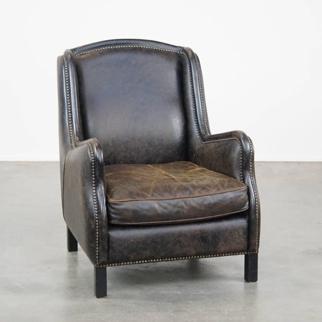 Club Chair in Cowhide Leather For Sale - Image 12 of 12
