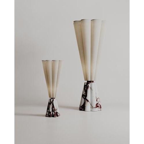 Bouquet Lamp S in Red Marble and Stone by Esther Knopfler For Sale - Image 17 of 18