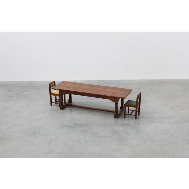 Large French Renaissance Revival Oak Refectory Dining Table, 1880 For Sale - Image 14 of 15