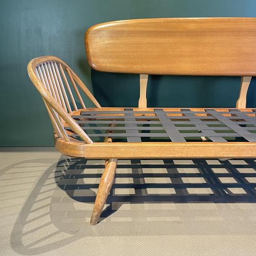 Vintage Blonde and Green Sofa by Lucian Ercolani for Ercol, 1960s For Sale - Image 11 of 13
