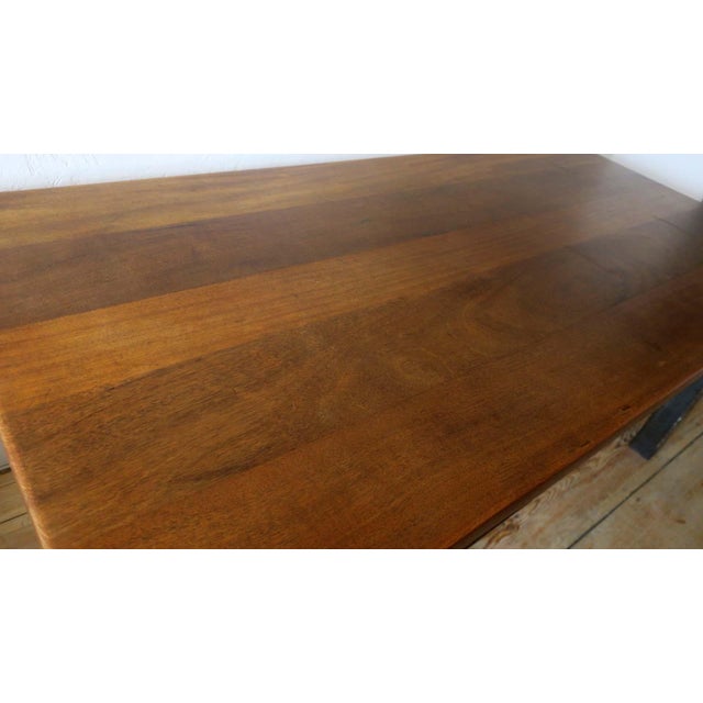 Mid-Century Brutalist Teak and Patinated Steel Dining Table & Chairs, Set of 7 For Sale - Image 18 of 18