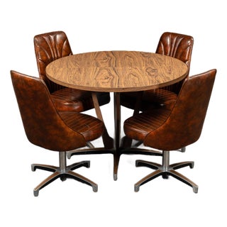 MCM Five-Piece Dining Table and Chair Set by Chromcraft For Sale