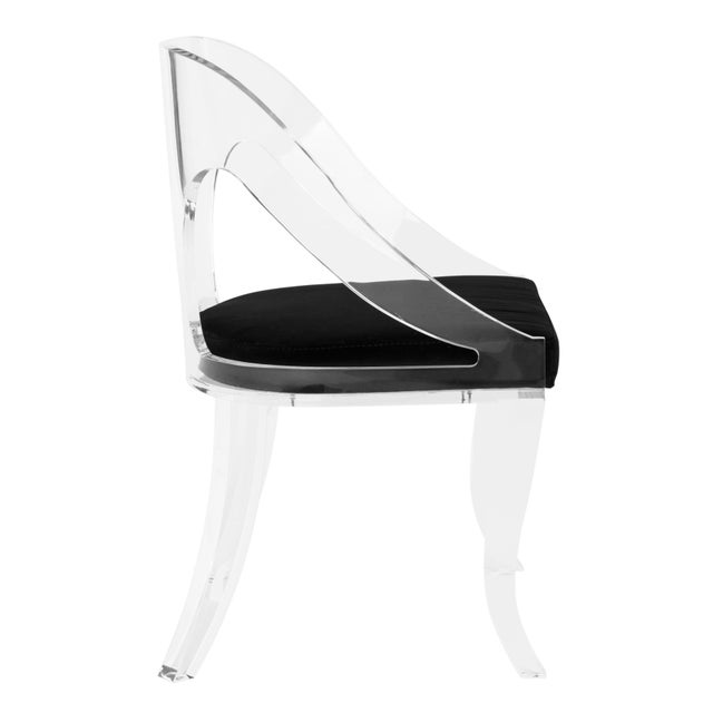 Acrylic Chair in Black & Clear Chairish