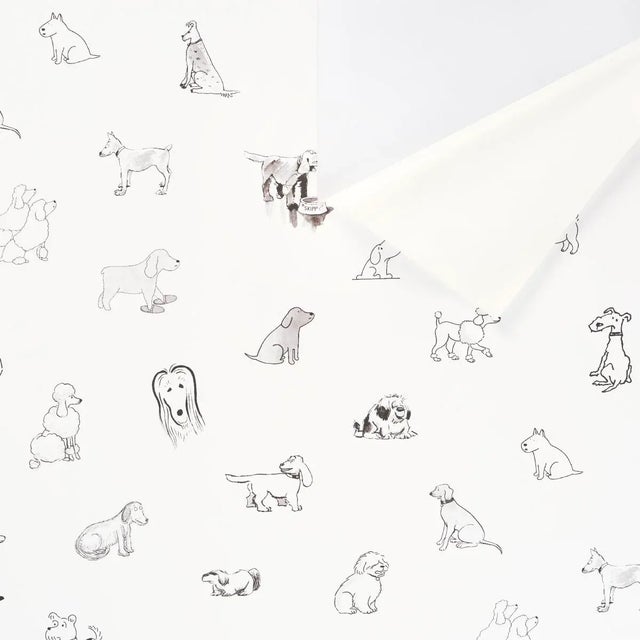 Schumacher x The New Yorker Good Dogs Everywhere Peel & Stick Wallpaper In Black & White For Sale In New York - Image 6 of 7