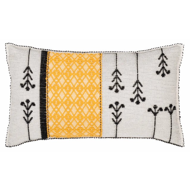 Kara Fiume Yellow Cushion by Carolina Melis for Mariantonia Urru, in New conditions. Designed from 2000 Labeled by Maker