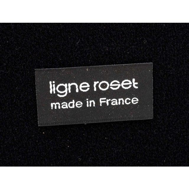 Metal Ligne Roset Gray Suede Upholstered Side Chair For Sale - Image 7 of 7