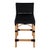 Spritely Home Accent Furniture Serienna 24.5 in. Seat Height Rectangular Rattan Low Back Counter Stool, Black For Sale - Image 4 of 8