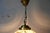 Marbled Blown Murano Glass Globe Pendant Light with Brass Accents, 1970s For Sale - Image 6 of 12