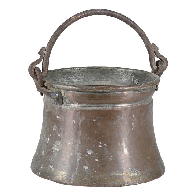 20th Century Copper Bucket Boiler Bowl, 1890s For Sale