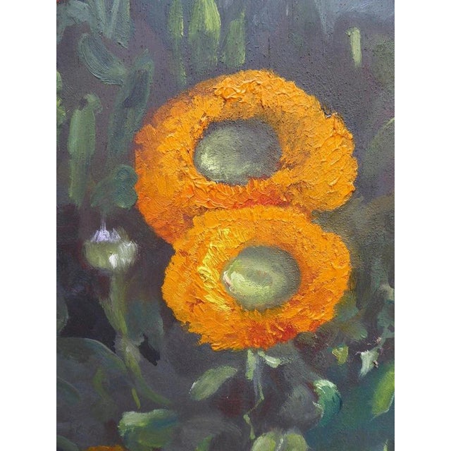 B. Cortes, Marigolds in a Vase, Oil Painting For Sale - Image 10 of 13