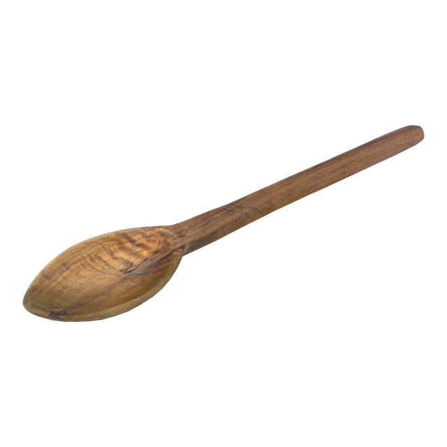 Mid 20th Century Large Handmade Moroccan Wooden Spoon For Sale