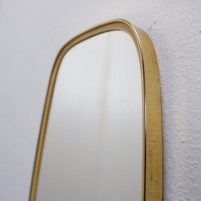 Mid-Century Modern Rearview Wall Mirror, 1960s For Sale - Image 6 of 11