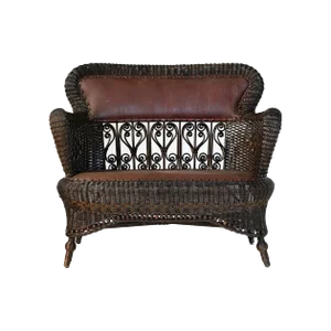 Loveseat Antique Wicker Heywood Wakefield
