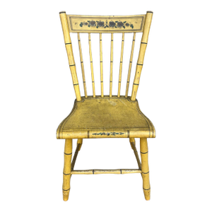 Antique Pennsylvania Paint Decorated Kitchen Windsor Side Chair 1820’s