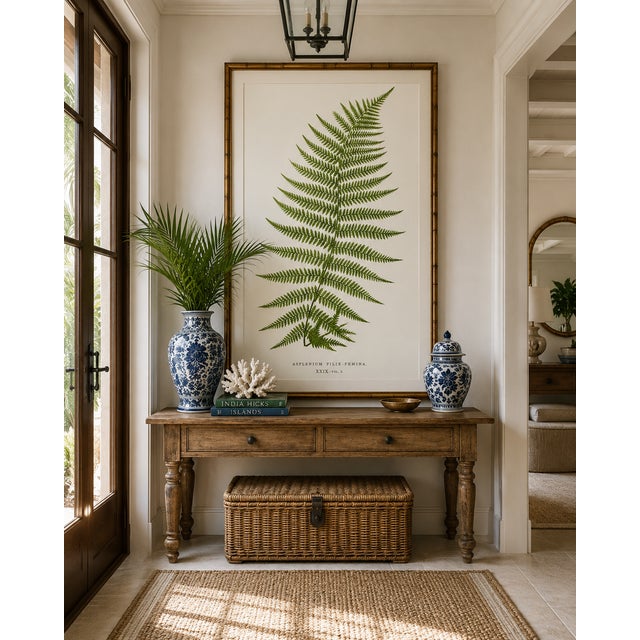 Contemporary Vintage Fern Art Print, Botanical Fern Reproduction, 40" X 60" For Sale - Image 3 of 10