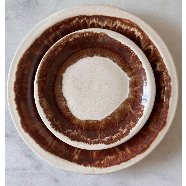 Ceramic Set of 10 Vintage Pfaltzgraff Drip Glaze Plates For Sale - Image 7 of 9