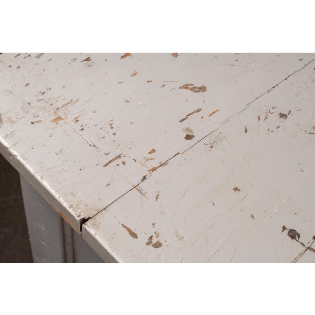 Gray Vintage Industrial 6-Drawer Laboratory Island Work Table For Sale - Image 8 of 11
