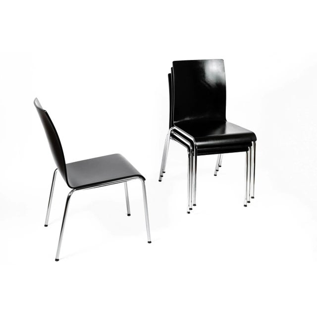 Mid-Century Modern Black Scandinavian Modern Poro L Dining Chairs - a Pair For Sale - Image 3 of 11