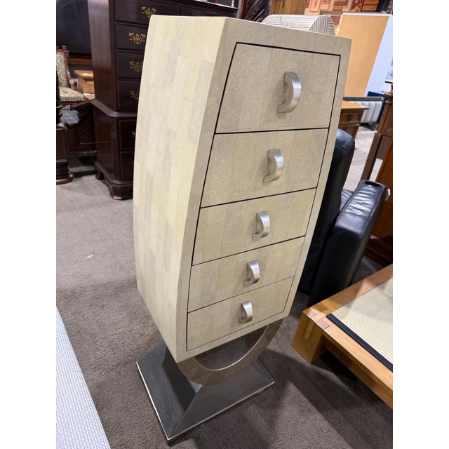 Bold, architectural, and undeniably unique, this Artmax postmodern chest of drawers is a true statement piece that blurs...