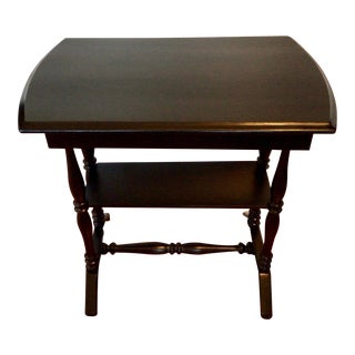 A Vintage 1960s Painted Pine Side Table With Lower Shelf For Sale