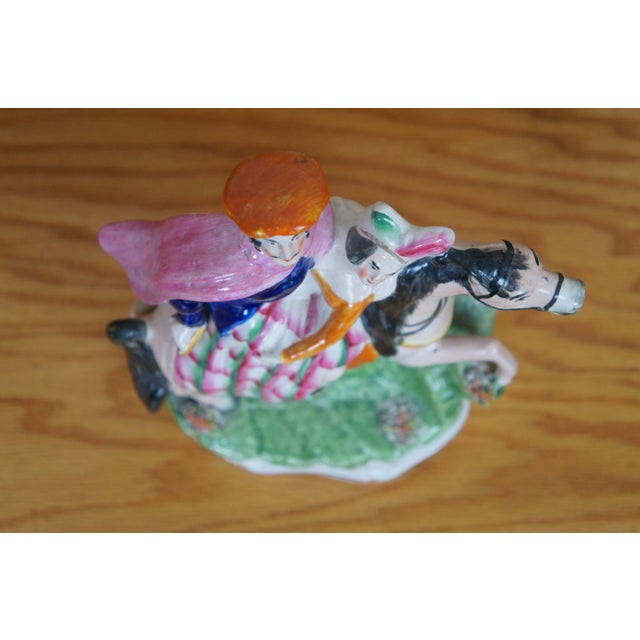 Antique Staffordshire Saint George & Princess Horseback Figurine For Sale - Image 6 of 12