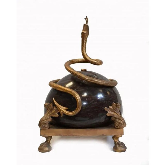 Hollywood Regency French Regency Centerpiece Candelabras with Marble Gilt For Sale - Image 3 of 7